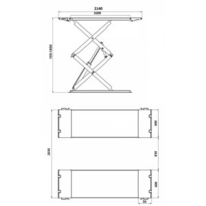 pont ciseaux elevateur 3T a vendre dimensions 2 - €3 200,00 -